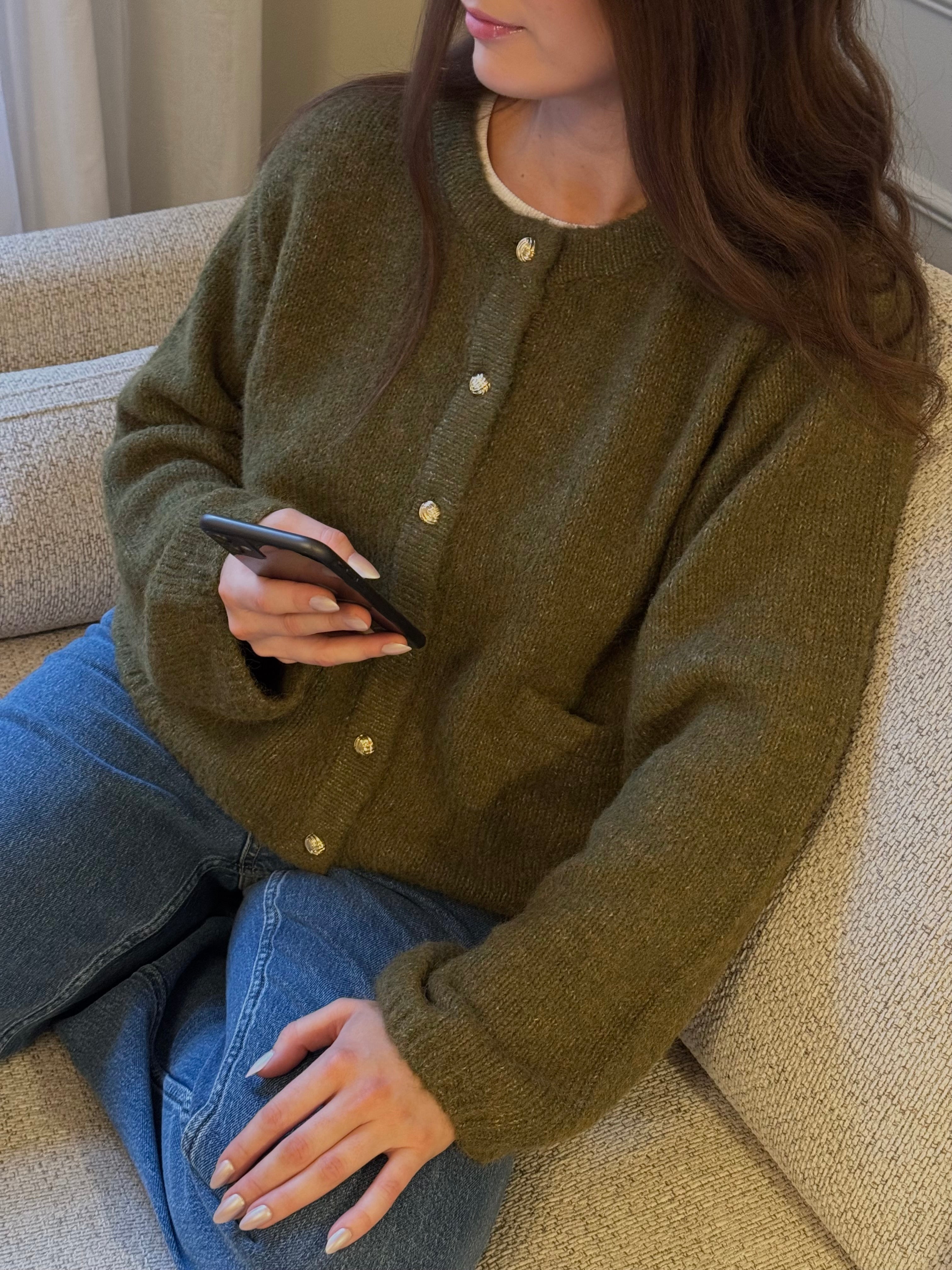 OBJSAGGIA Pullover - Fir Green